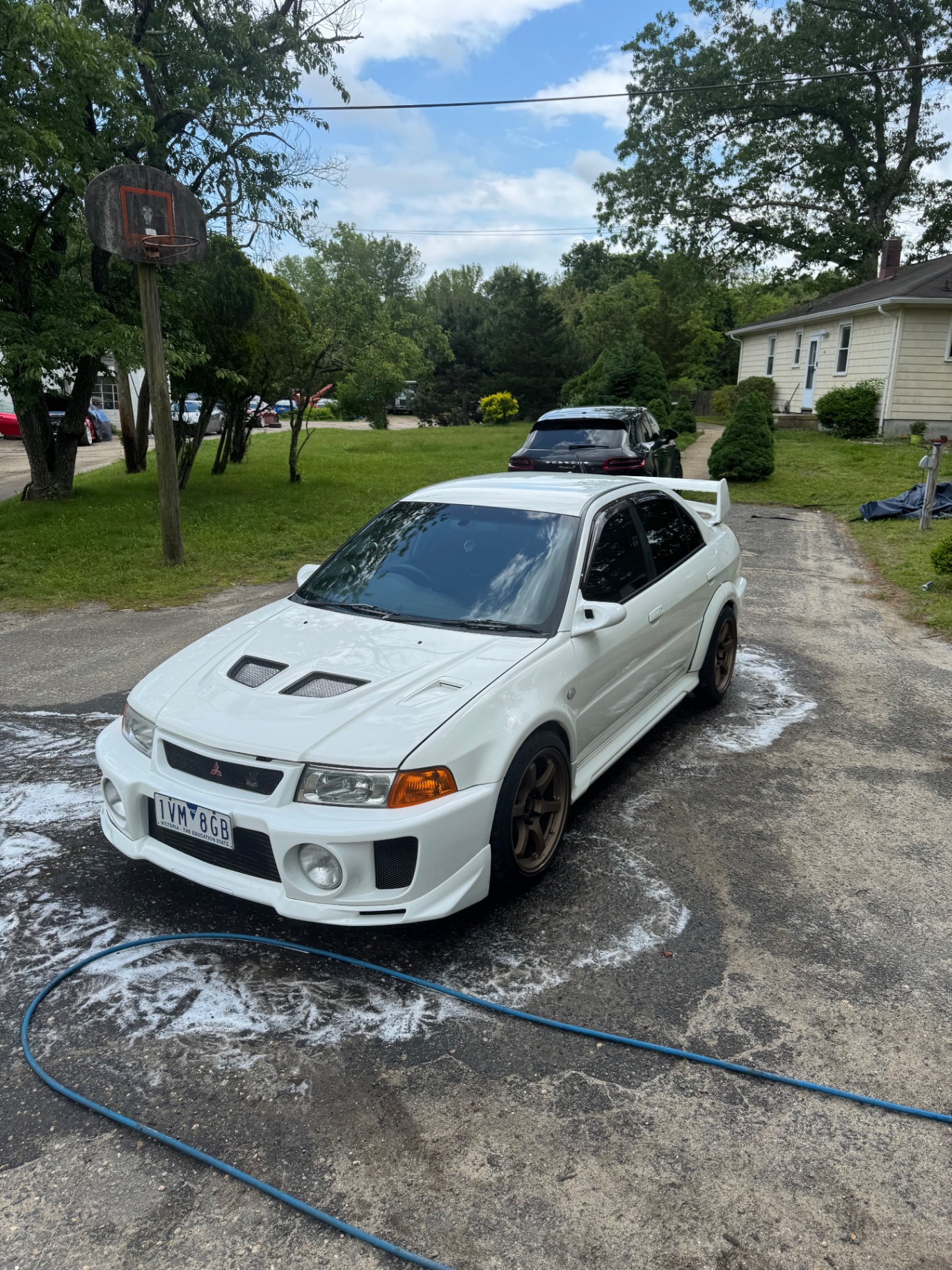Mitsubishi Lancer Evolution V foam wash by Monmouth Detail Co mobile detailing in Monmouth County, NJ